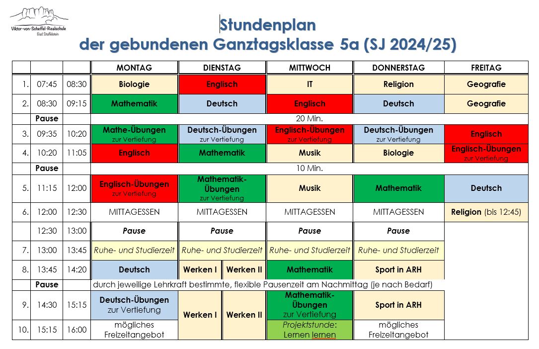 Stundenplan 5a 2024 25 klein