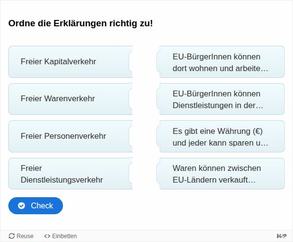Die 4 Freiheiten der EU