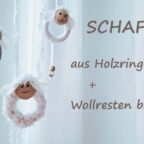 Deko mit Ring und Wolle basteln – Schaf